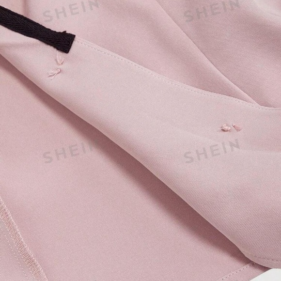 Pink Contrast Trim Retro Preppy Style Women Fall Blazer. NWOT - Picture 5 of 5